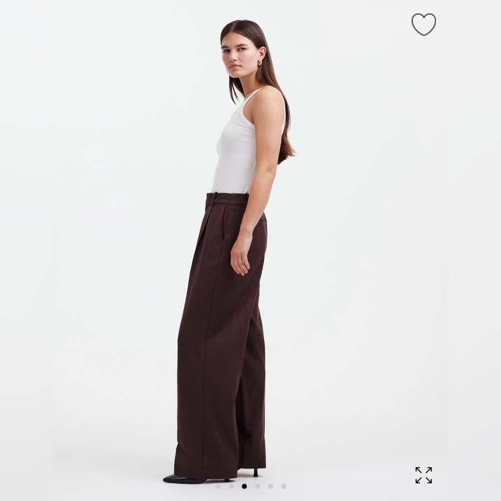 Slouchy Straight Pants in Drapey Twill Dark Carob